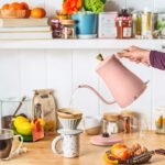 1L Electric Gooseneck Kettle - 1200W Fast Boil, Rose Pink - Image 3