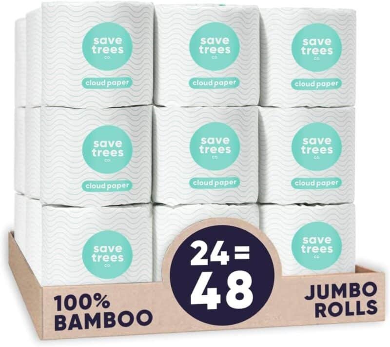 24 Rolls Bamboo Toilet Paper - 3-Ply, Eco-Friendly & Chemical-Free - Image 1