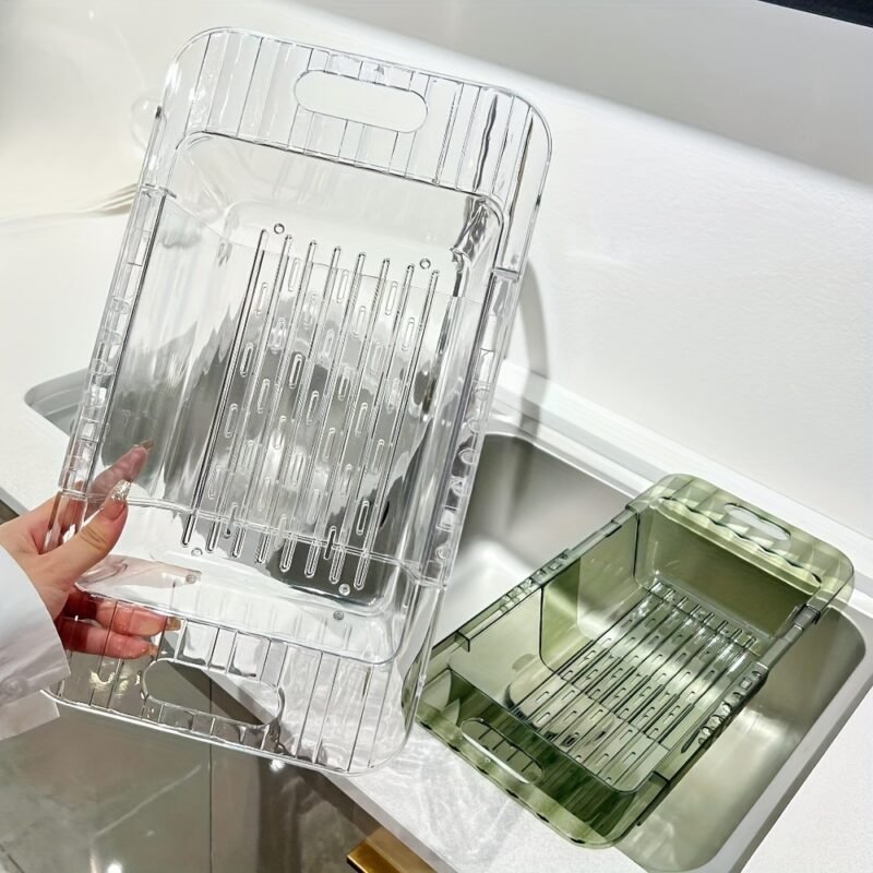 Adjustable Sink Drainer Basket - Expandable for Fruits & Dishes - Image 6