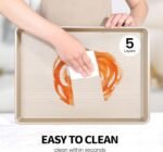 3pcs Non-Stick Carbon Steel Baking Sheets - Rhombic Pattern - Image 3