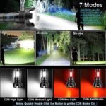 High Lumen LED Tactical Flashlight - Rechargeable with Laser Light - Image 9