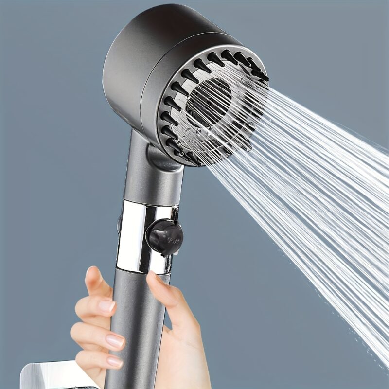 Multi-Setting Shower Head with Filter, Handheld + Wall Mount, Adjustable, Leak-Proof, 5 Filters - Image 8