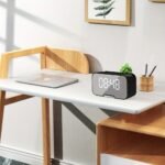 Mini Wireless Portable Speaker with FM Radio, LED Mirror, Mic, TF Card, USB Charge - Image 5