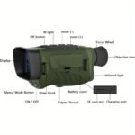MERXENG 48MP Digital Infrared Night Vision Binoculars – 8X Zoom, Rechargeable, Waterproof, Day & Night Use for Camping, Hiking, Wildlife - Image 7