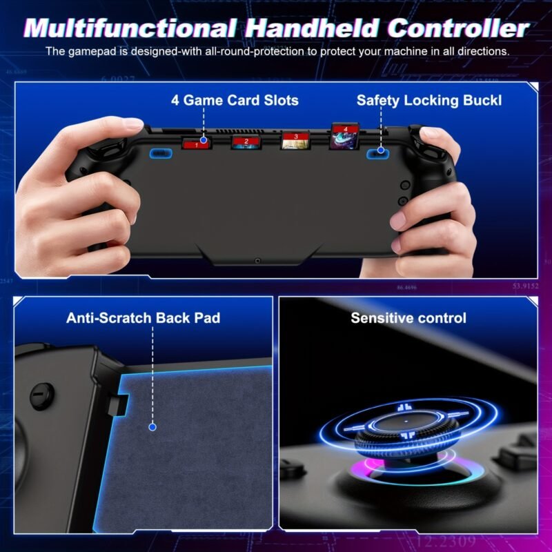 Integrated Gamepad Replacement for Switch / Switch OLED, Adjustable Turbo, RGB - Image 4