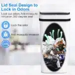 2-Pack 12L Sensor Trash Cans with Lids, Touchless Slim Design for Bathroom, Bedroom, Office - Image 4