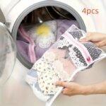 Laundry Mesh Bags 4-Pack, Durable Zippered Wash Bags for Protecting Clothes and Delicateshe Washing Machine, Laundry Bags - Image 6
