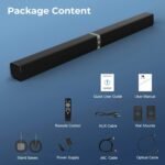 2 IN 1 TV Sound Bar, Sound Bars for Smart TV, 50W Wireless 2.0 Channel Home Audio Sound Bars with ARCu002FOpticalu002FAUX Connection - Image 3