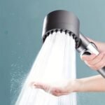 Multi-Setting Shower Head with Filter, Handheld + Wall Mount, Adjustable, Leak-Proof, 5 Filters - Image 2