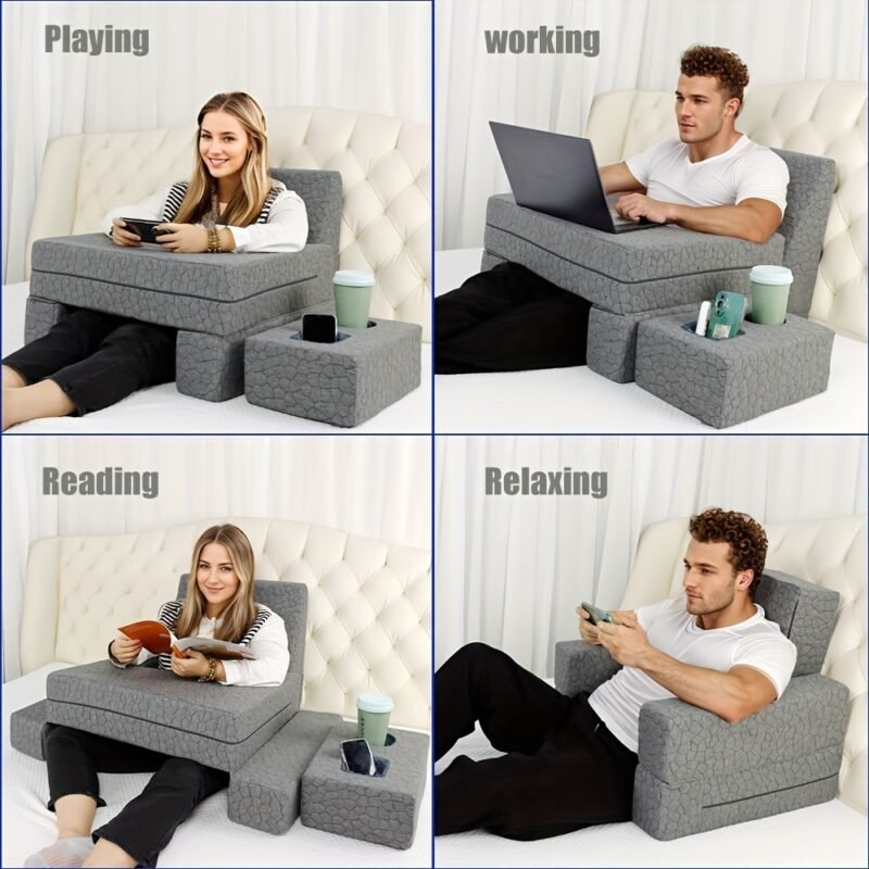 Multi-Purpose Foam Wedge Pillow for Gaming & Relaxing - Image 3