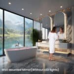 Arched/Rectangular Aluminum Full-Length Mirror with Stand, Wall & Floor Use - Image 10