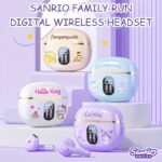 Sanrio Wireless Earphones – 3 Cute Styles with LED Display, Smart Calls & Portable Design for Study, Exercise, or Gifts