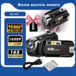 HD 1080P Camcorder – 16x Digital Zoom, 270° Flip Screen, 32GB Card, Wide-Angle, Portable Video Camera with LED, USB Charging - Image 8