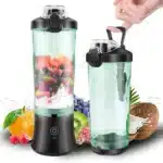 600ml Portable Smoothie Blender, USB Rechargeable Mini Blender for Travel, Powerful Ice Crushing & Large Capacity