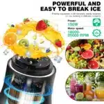 600ml Portable Smoothie Blender, USB Rechargeable Mini Blender for Travel, Powerful Ice Crushing & Large Capacity - Image 4