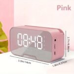 Mini Wireless Portable Speaker with FM Radio, LED Mirror, Mic, TF Card, USB Charge - Image 4