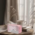 Mini Wireless Portable Speaker with FM Radio, LED Mirror, Mic, TF Card, USB Charge - Image 11