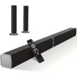 2 IN 1 TV Sound Bar, Sound Bars for Smart TV, 50W Wireless 2.0 Channel Home Audio Sound Bars with ARCu002FOpticalu002FAUX Connection - Image 6