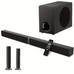 2 IN 1 TV Sound Bar, Sound Bars for Smart TV, 50W Wireless 2.0 Channel Home Audio Sound Bars with ARCu002FOpticalu002FAUX Connection - Image 11