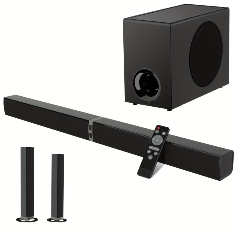 2 IN 1 TV Sound Bar, Sound Bars for Smart TV, 50W Wireless 2.0 Channel Home Audio Sound Bars with ARCu002FOpticalu002FAUX Connection - Image 11