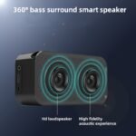 Mini Wireless Portable Speaker with FM Radio, LED Mirror, Mic, TF Card, USB Charge - Image 13