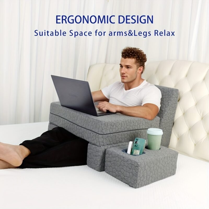 Multi-Purpose Foam Wedge Pillow for Gaming & Relaxing - Image 4