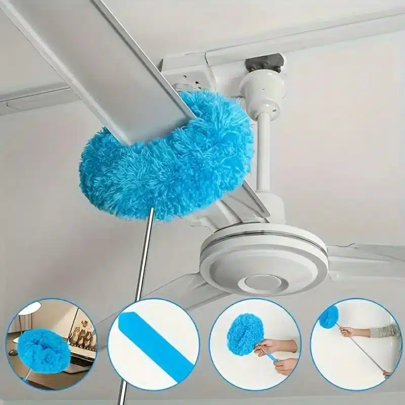 Microfiber Ceiling Fan Duster, Extendable to 80cm, Reusable Cleaning Brush - Image 4