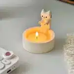 Cute Kitten Candle Candlestick Cartoon Cat Aromatherapy Candle Holder Durable Birthday Gift Ornament - Image 3