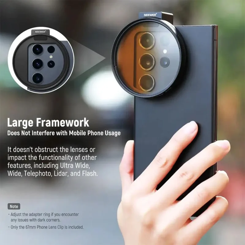 67mm Phone Filter Holder Mount Lens Filter Clip With Cold Shoe Adapter Universal For IPhone Photography And Camera Accessories - Image 5