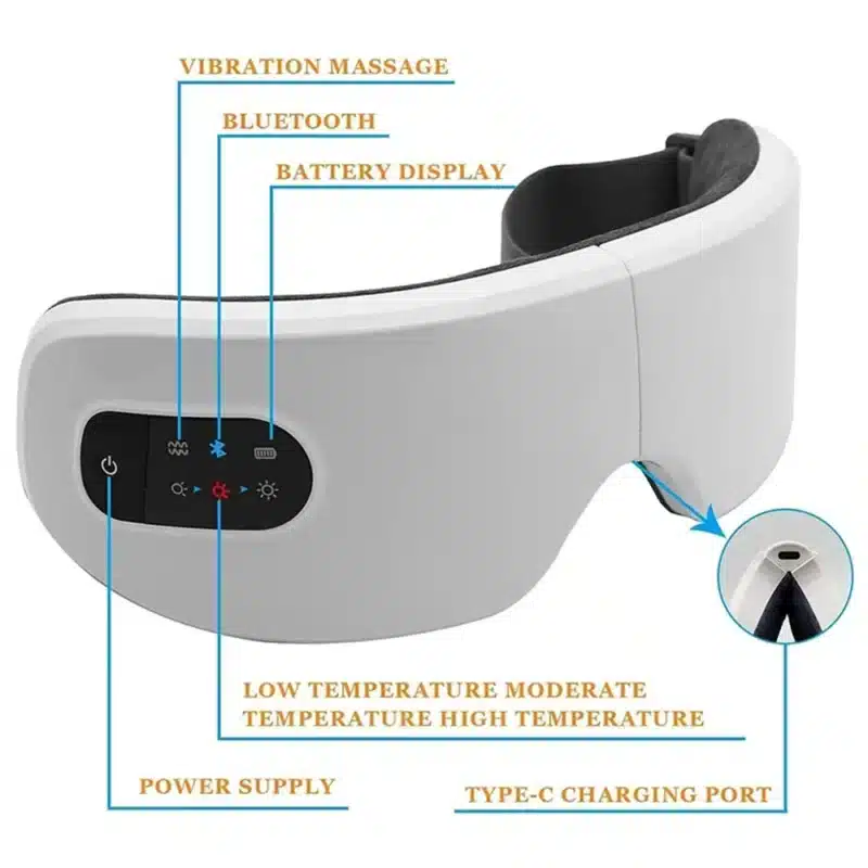 4-Mode Smart Eye Massager - Hot Compress & Vibration for Relaxation & Better Sleep - Image 5