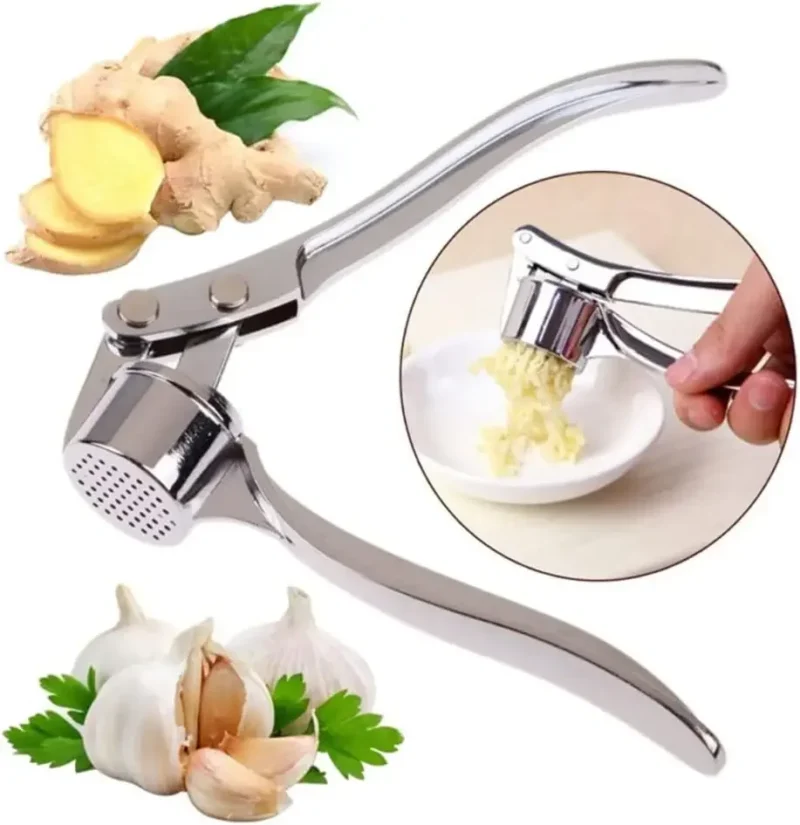 Stainless steel garlic masher Garlic Press Kitchen Tools Accessories Manual ginger juicer Manual press tool Garlic grinder - Image 1