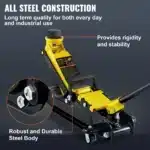 VEVOR 2.5T Floor Hydraulic Jack Pneumatic Low Profile Floor Jack Heavy-Duty Steel Racing Floor Jack with Single Piston Lift Pump - Image 4