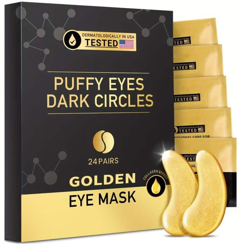 24pcs Golden Collagen Under Eye Patches – Brightening & Anti-Puffiness - Image 1