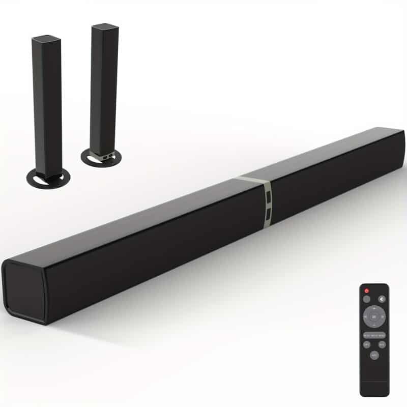 2 IN 1 TV Sound Bar, Sound Bars for Smart TV, 50W Wireless 2.0 Channel Home Audio Sound Bars with ARCu002FOpticalu002FAUX Connection - Image 13