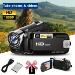 HD 1080P Camcorder – 16x Digital Zoom, 270° Flip Screen, 32GB Card, Wide-Angle, Portable Video Camera with LED, USB Charging - Image 2